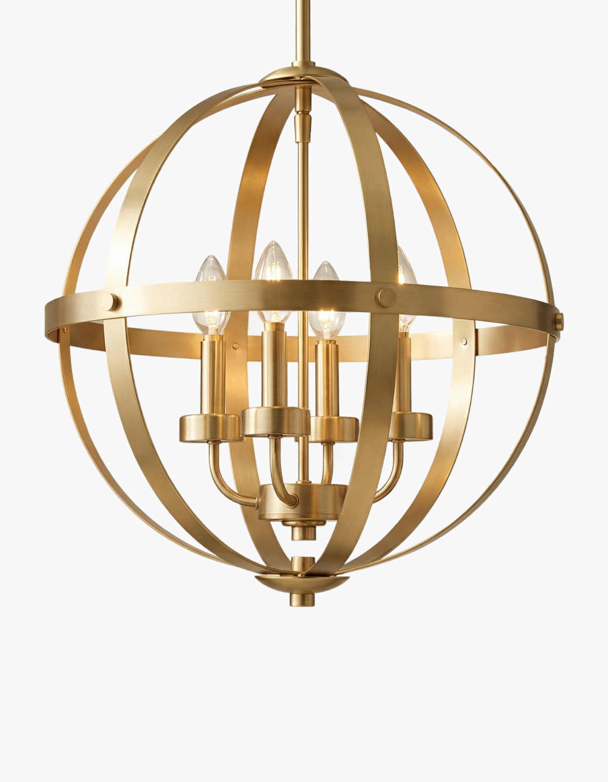 BRICKELL 18-in. Four-Light Pendant in Satin Gold