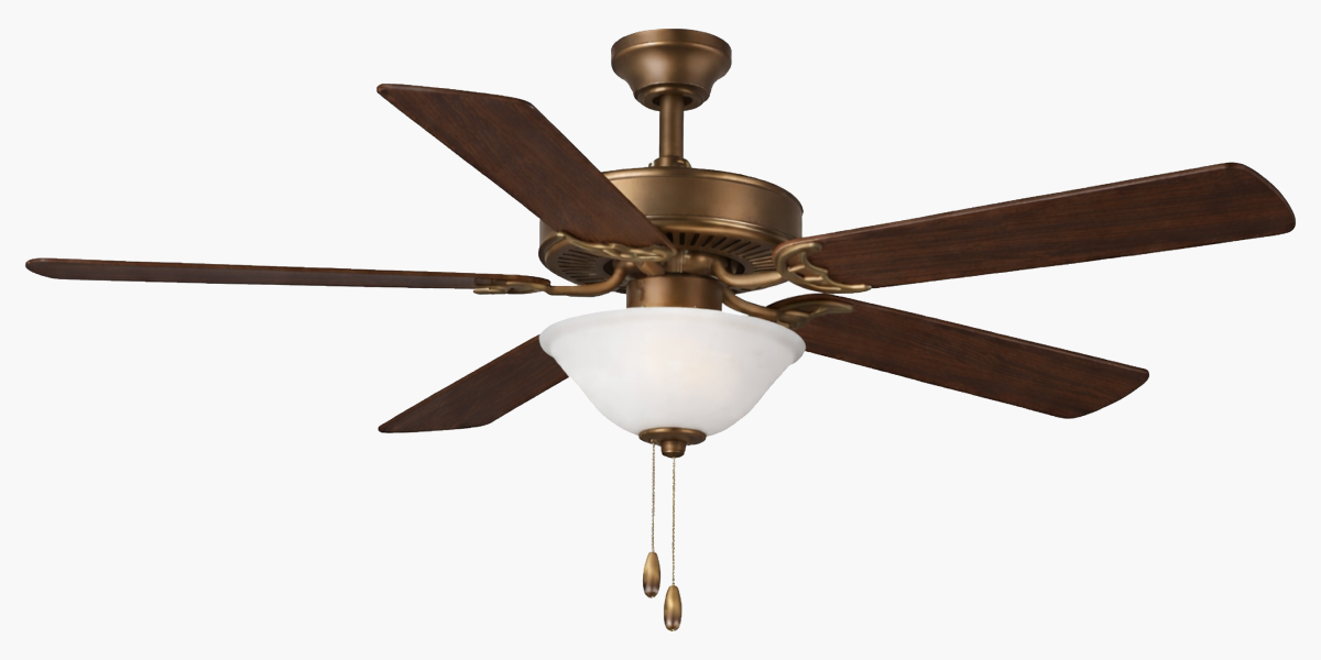 BASE CAMP 52-in. Ceiling Fan with Light Kit in Bronze – studio