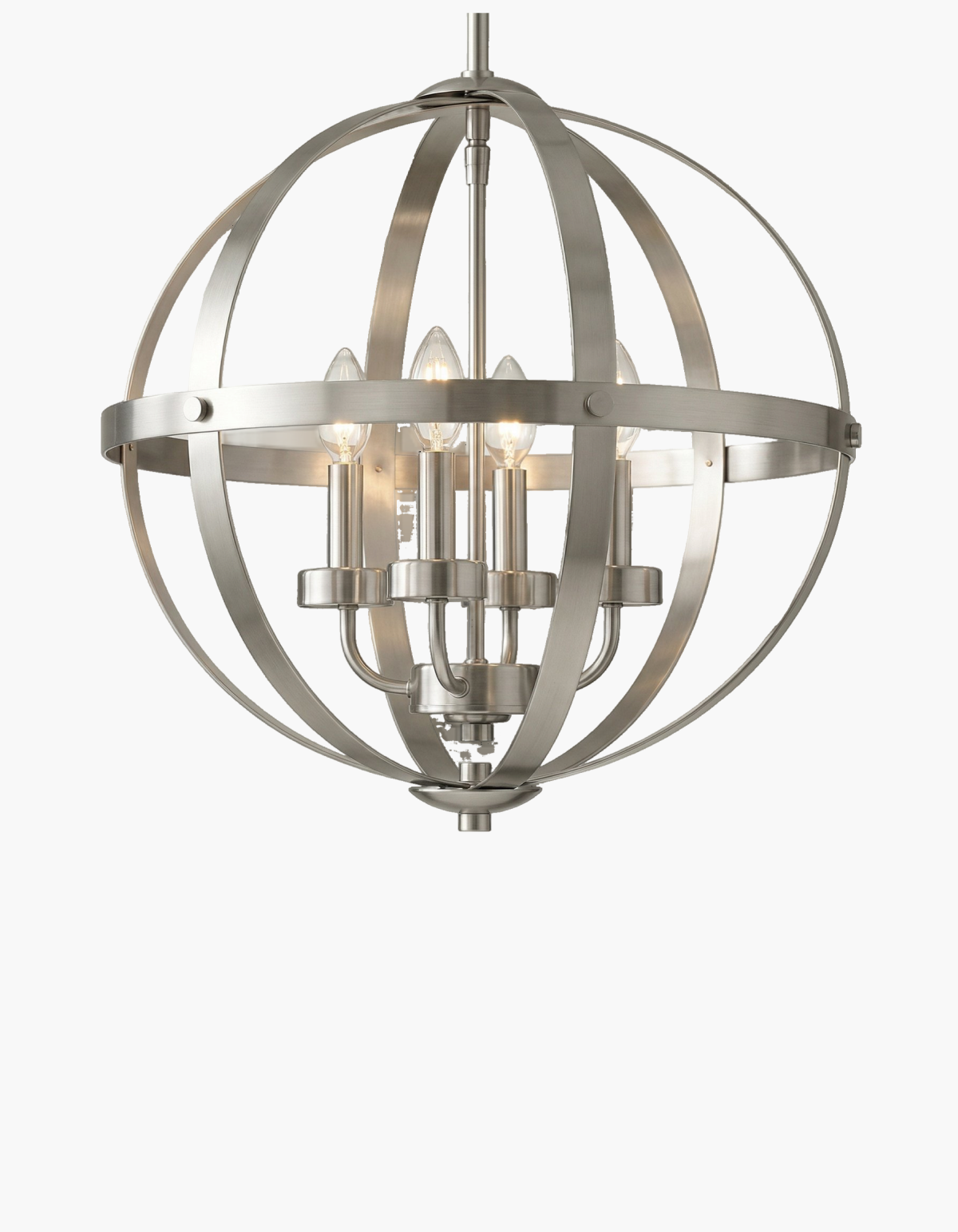 Brickell 18-in. Four-Light Pendant — Brushed Nickel