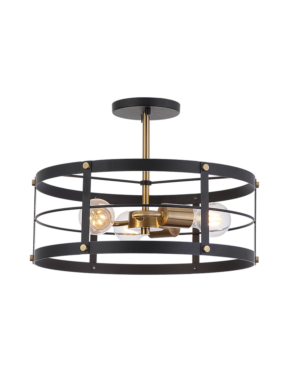 GRIDLOCK 3-Light Semi-Flush Mount