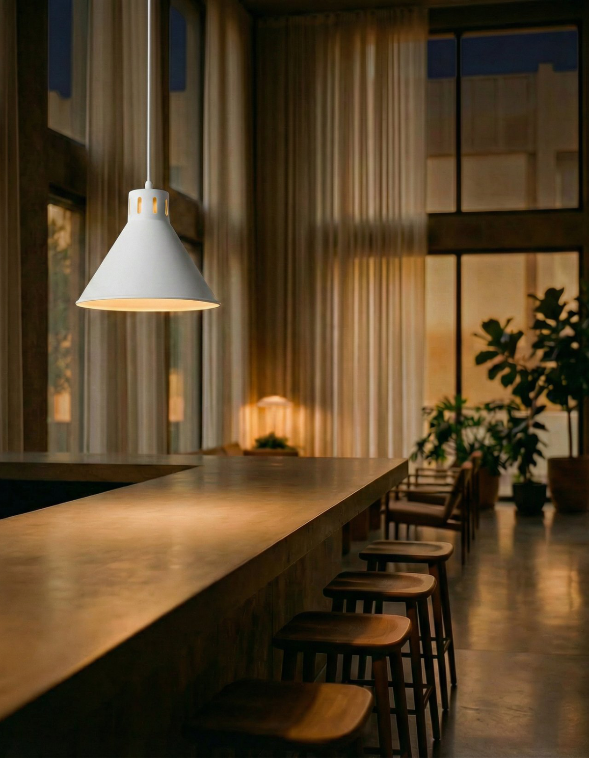 DUKE 1-Light Pendant - White