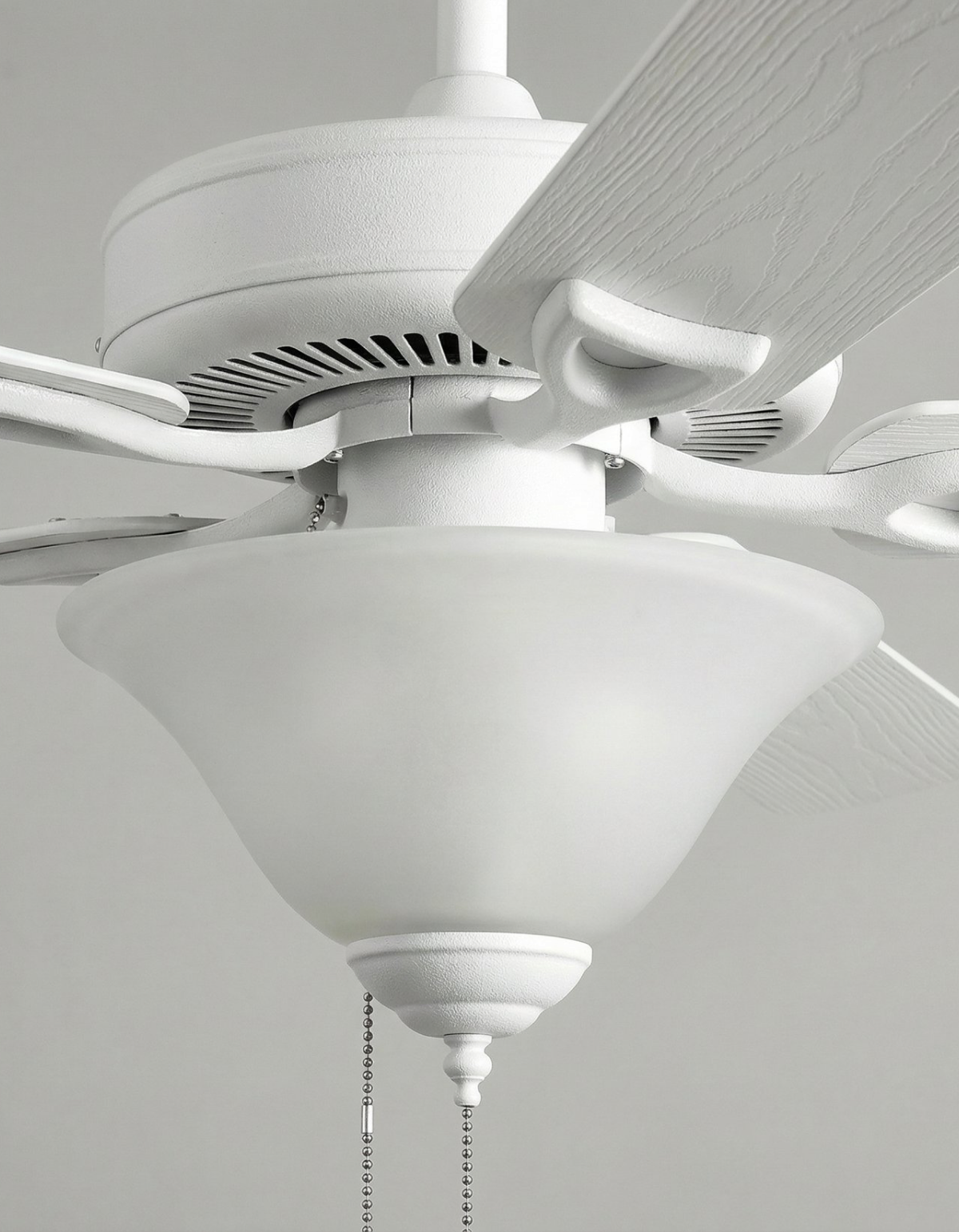 BASE CAMP 52-in. Ceiling Fan with Light Kit in Matte White – studio hero