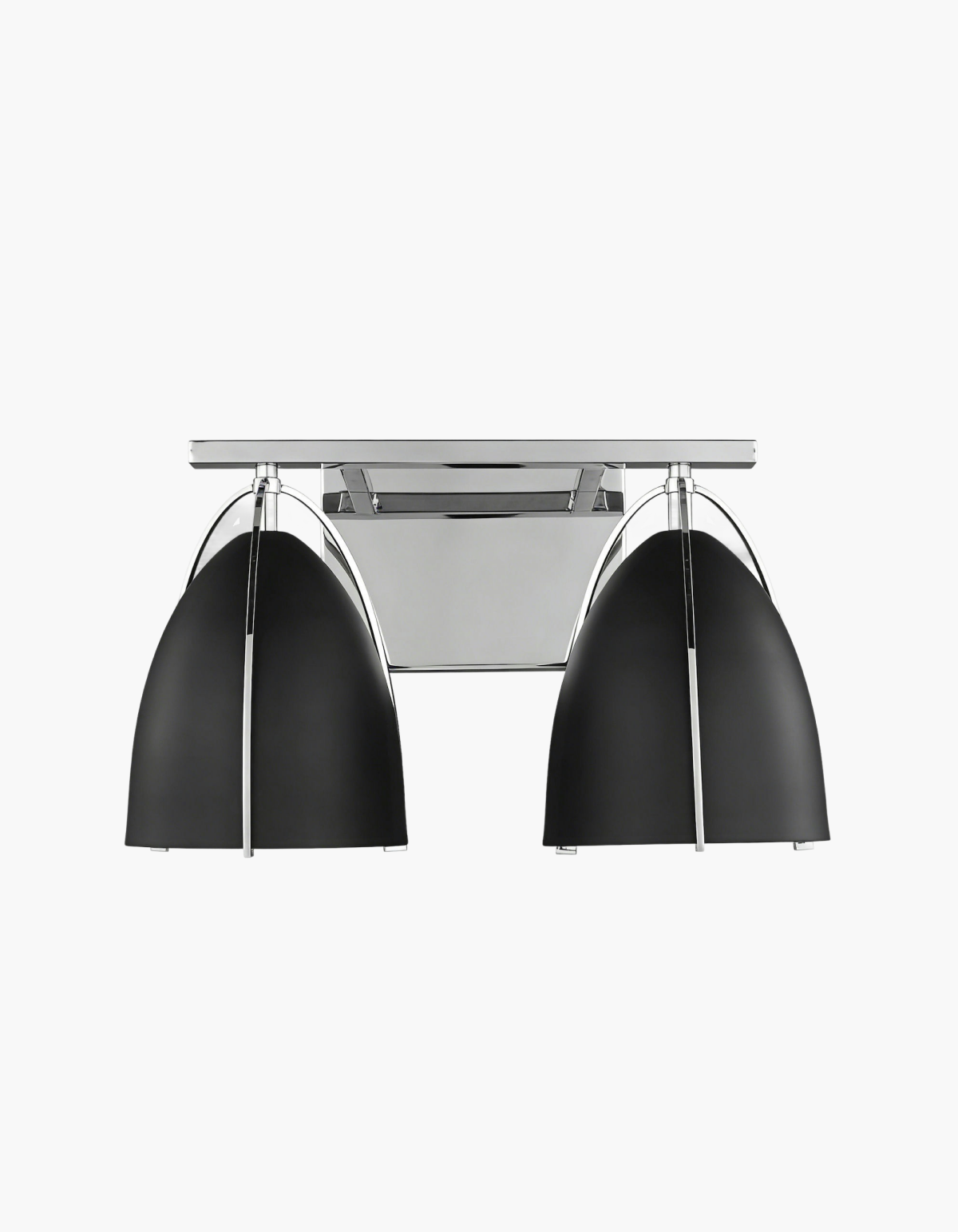 HOPE Two-Light Vanity Black + Chrome — hero