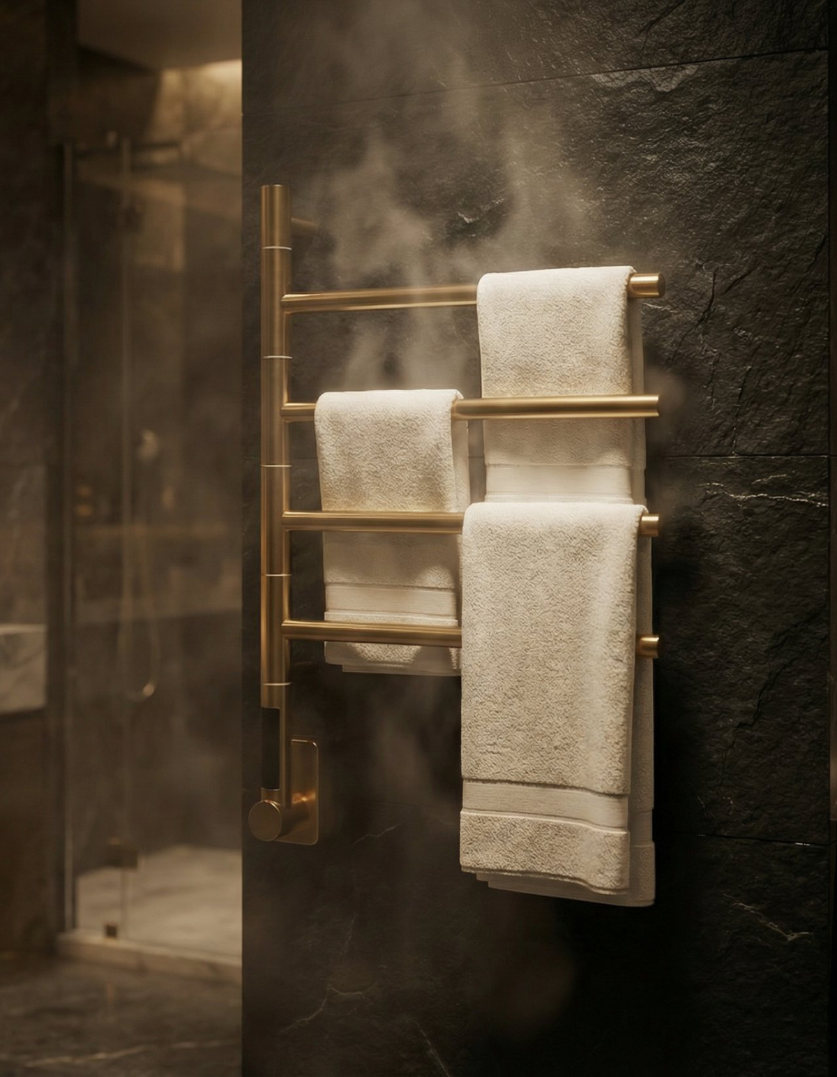 EMBER 4-Bar Towel Warmer – Brushed Golden