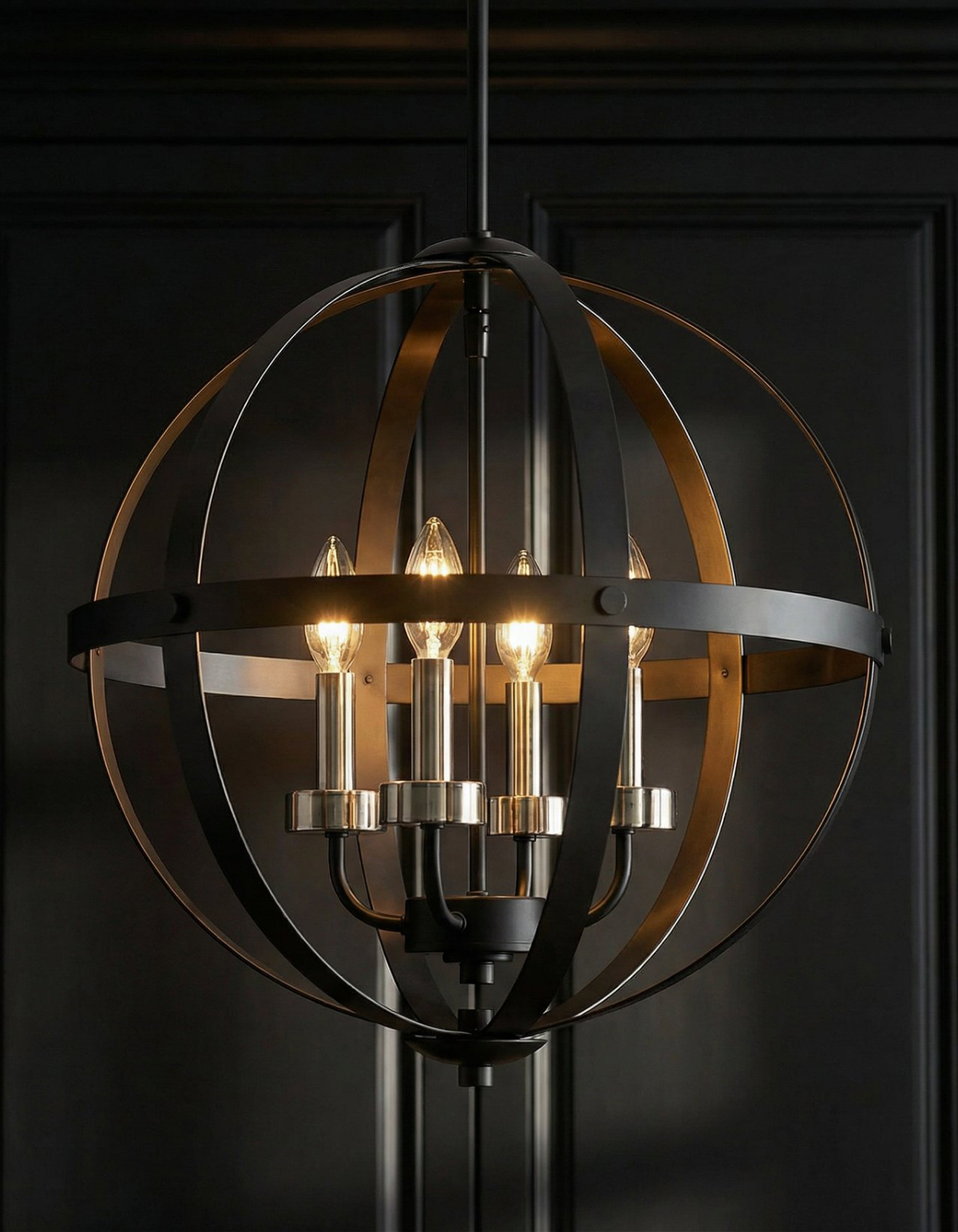 BRICKELL 24-in. Four-Light Pendant in Black