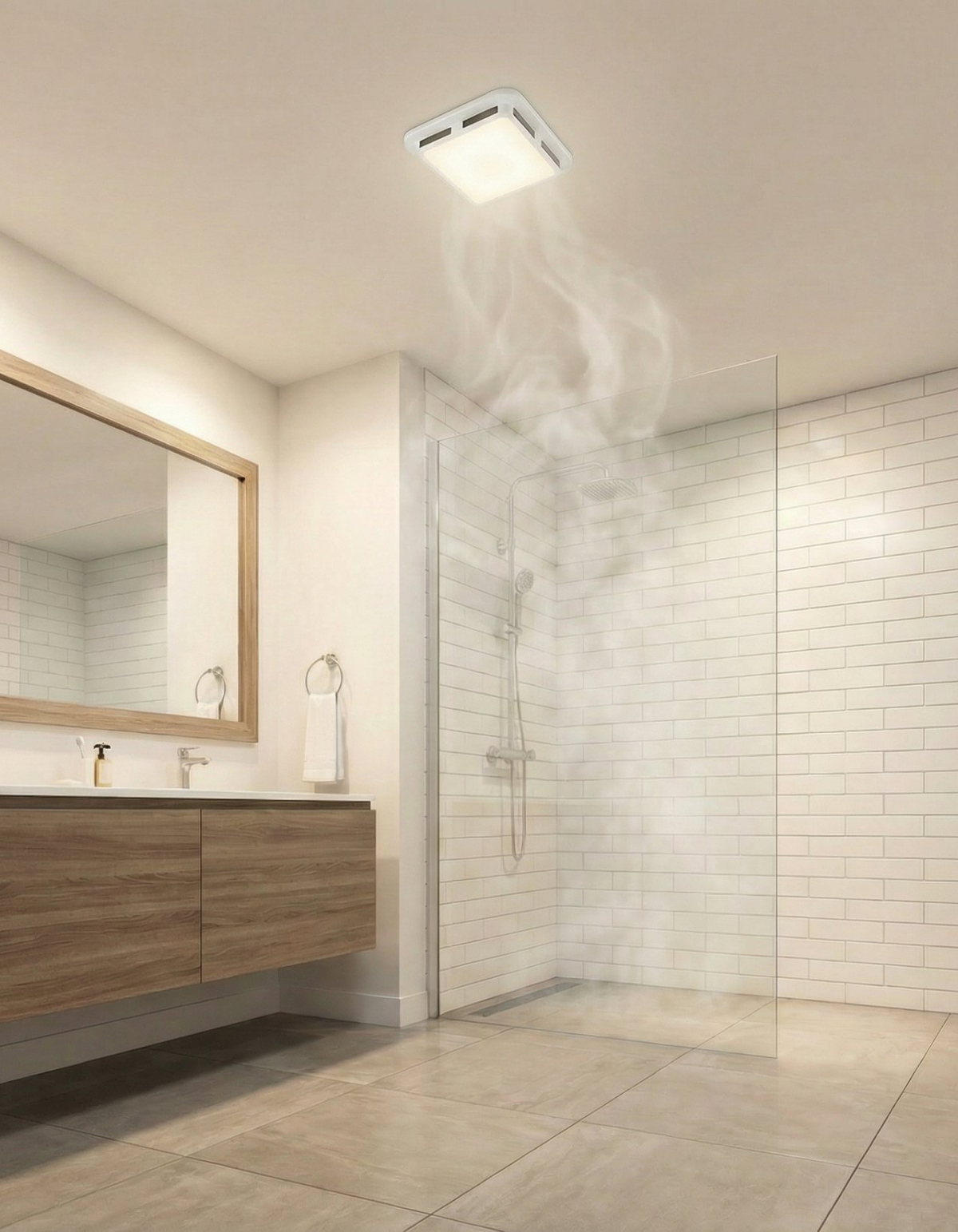 CLAERA 100 CFM Bath Fan with LED