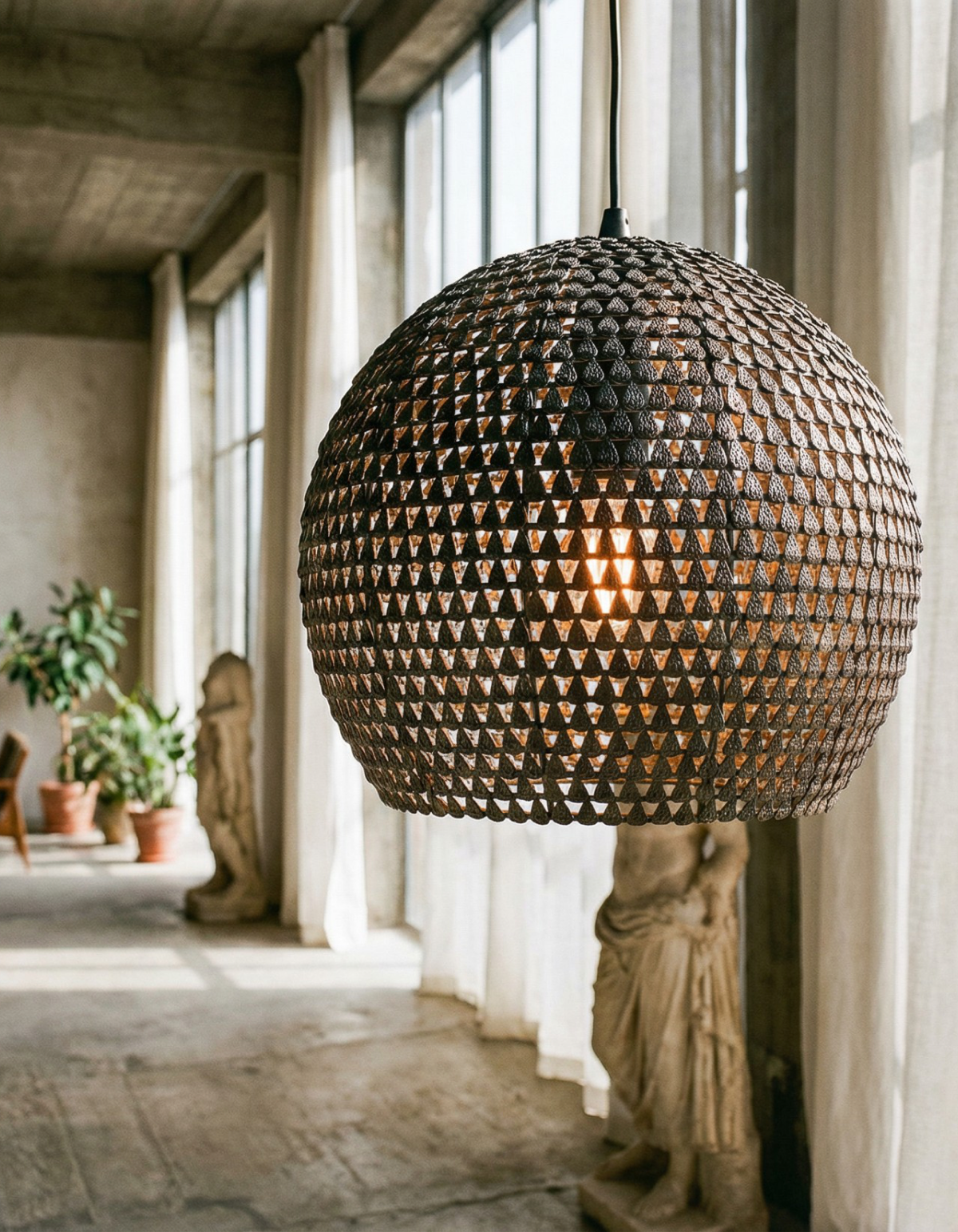 CAVA 12-in. Pendant, Aged Copper Finish