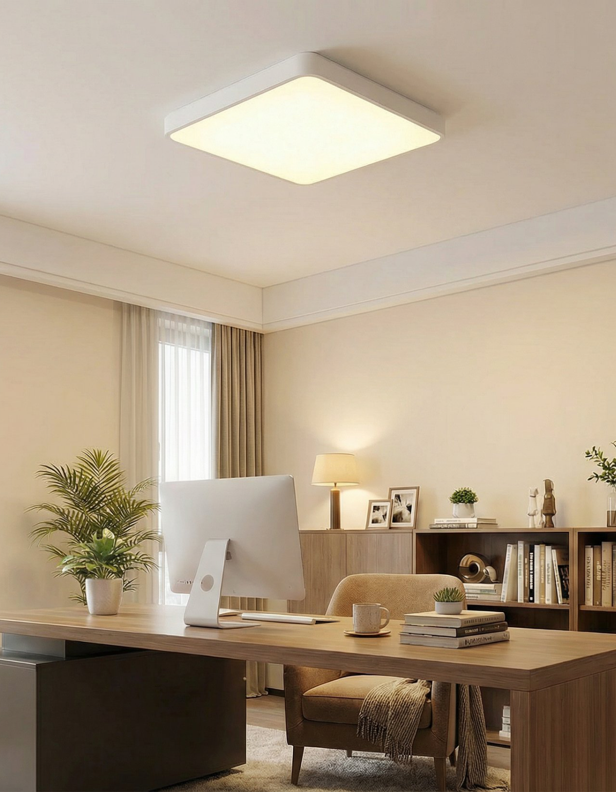 CAELUM 24-in. Square Flush Mount white — gallery 2