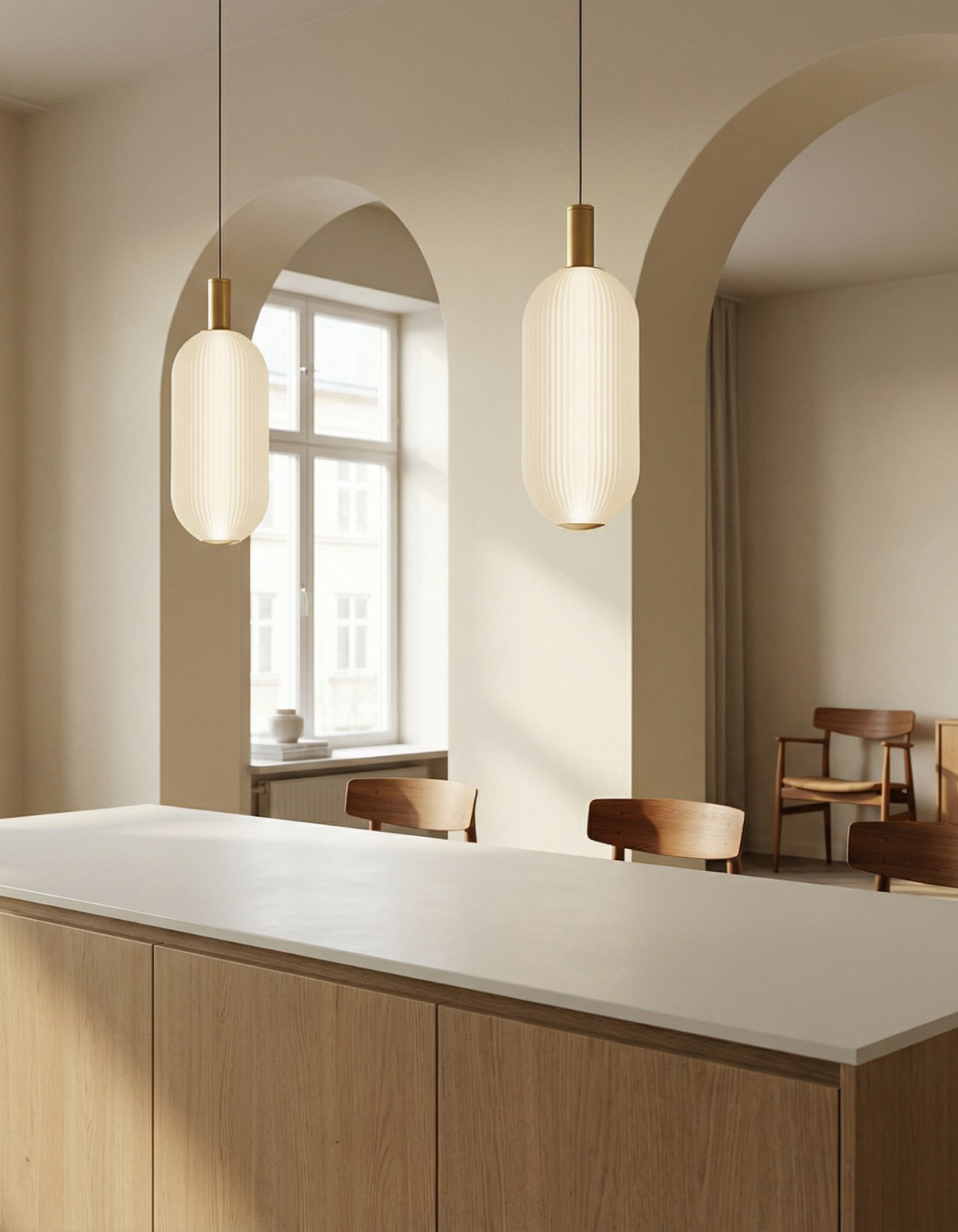 ELION Single Pendant – Anodized Brass Gold