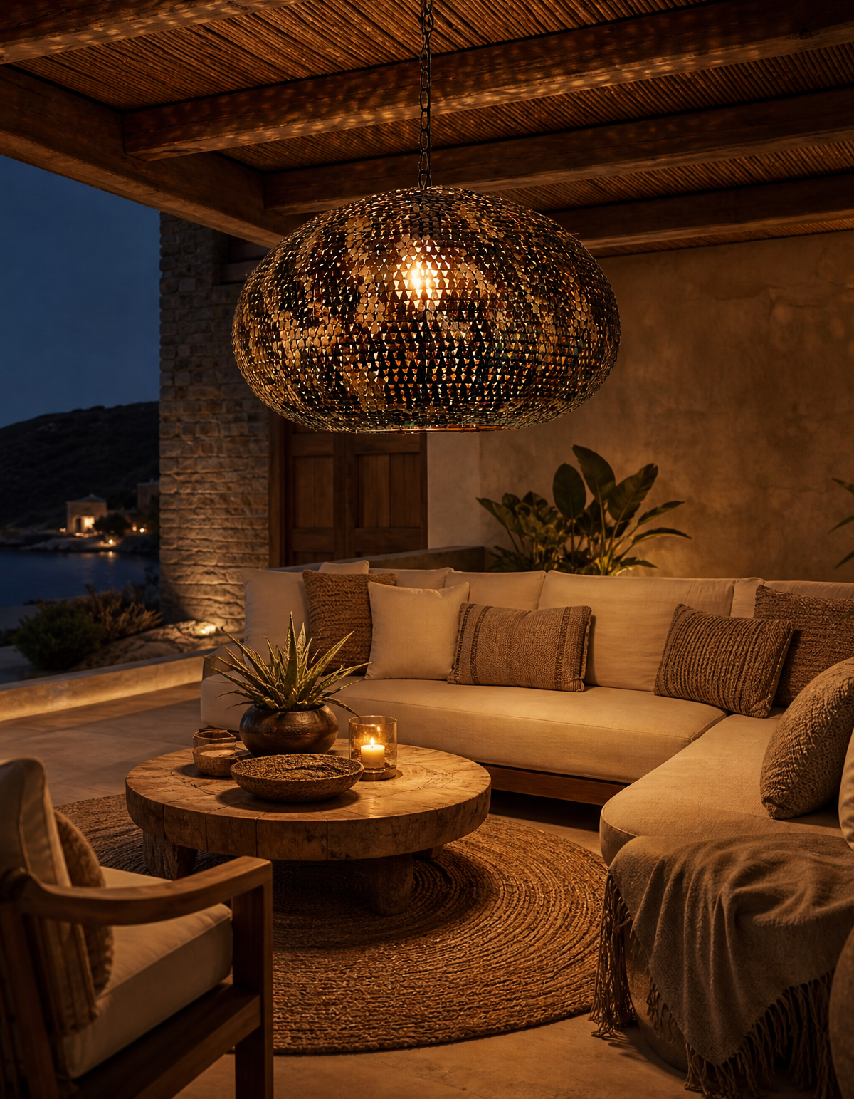 CAVA 18-in. Pendant, Aged Copper Finish