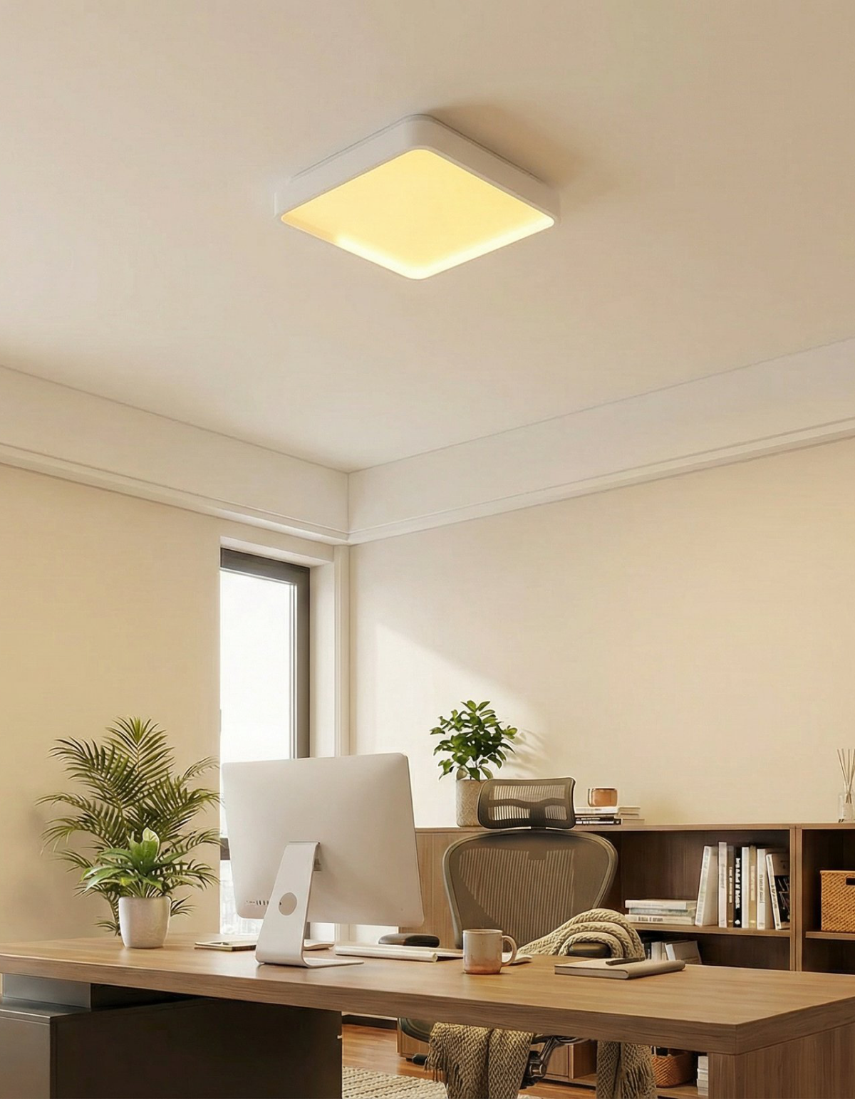 CAELUM 24-in. Square Flush Mount white — gallery 3