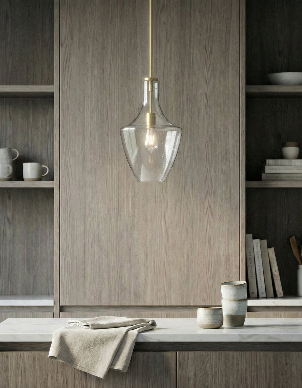 CAPRI 11-in. Pendant, Satin Gold Finish