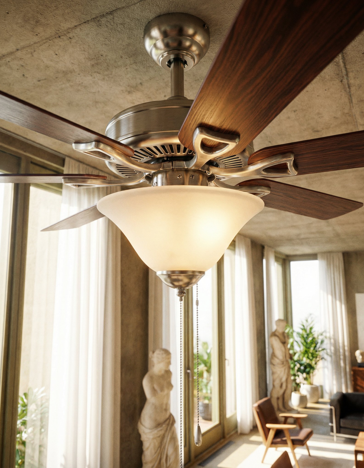 BASE CAMP fan with light kit – room