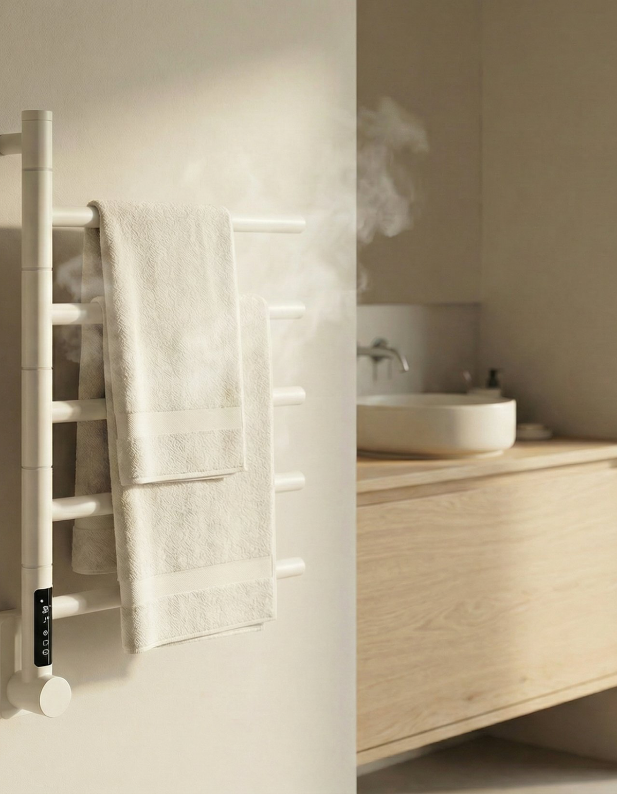 EMBER 4-Bar Towel Warmer – White