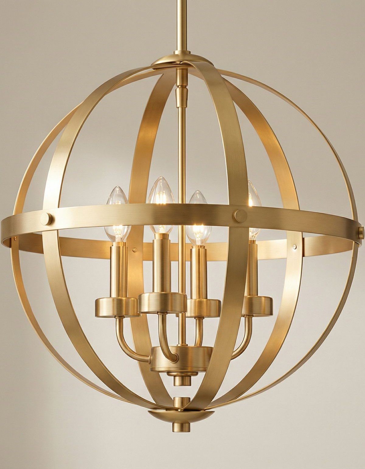 BRICKELL 18-in. Four-Light Pendant in Satin Gold