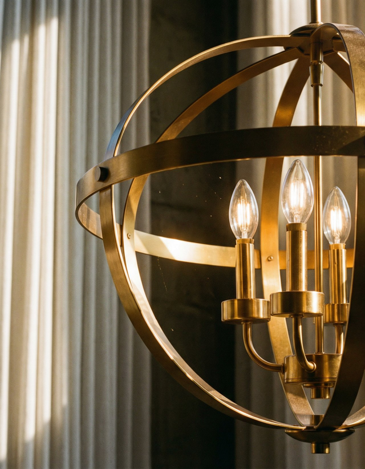 BRICKELL 24-in. Four-Light Pendant in Satin Gold