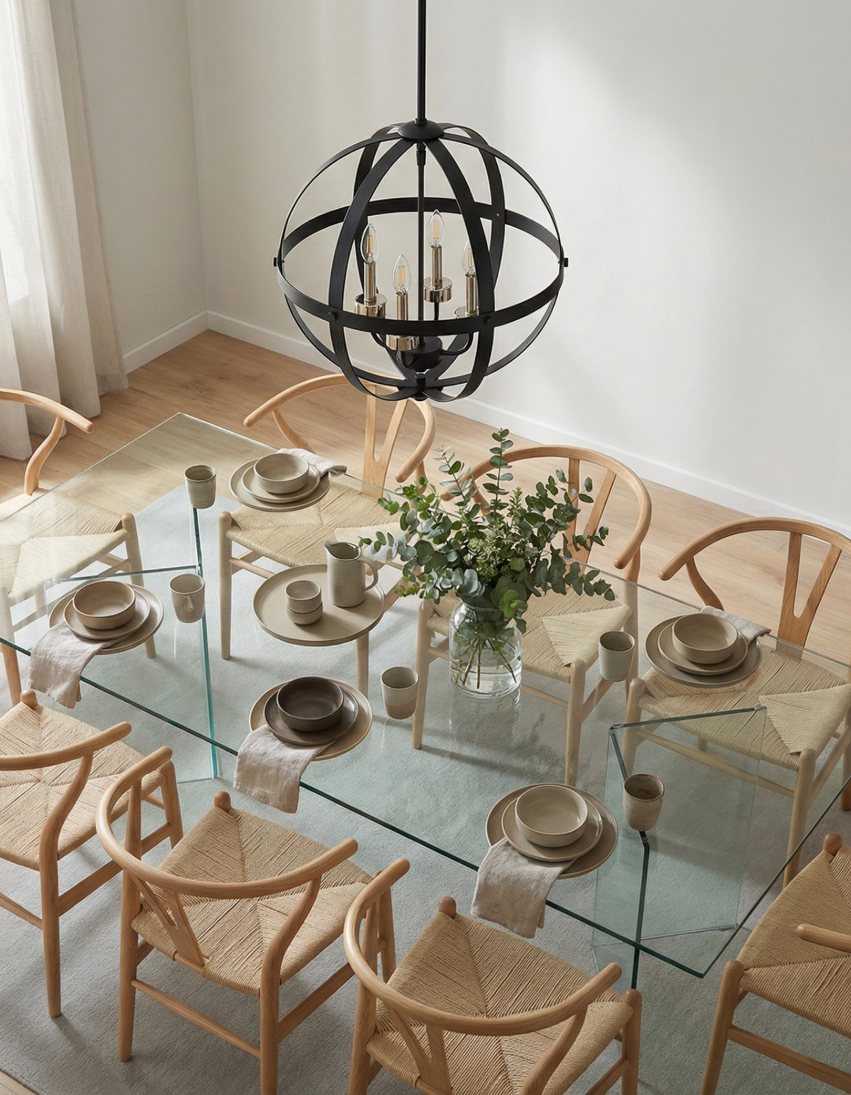 BRICKELL 24-in. Four-Light Pendant in Black