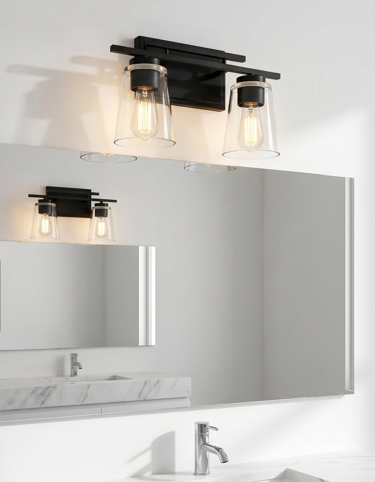 Haily 2-Light Vanity Light - Black#Finish_Black