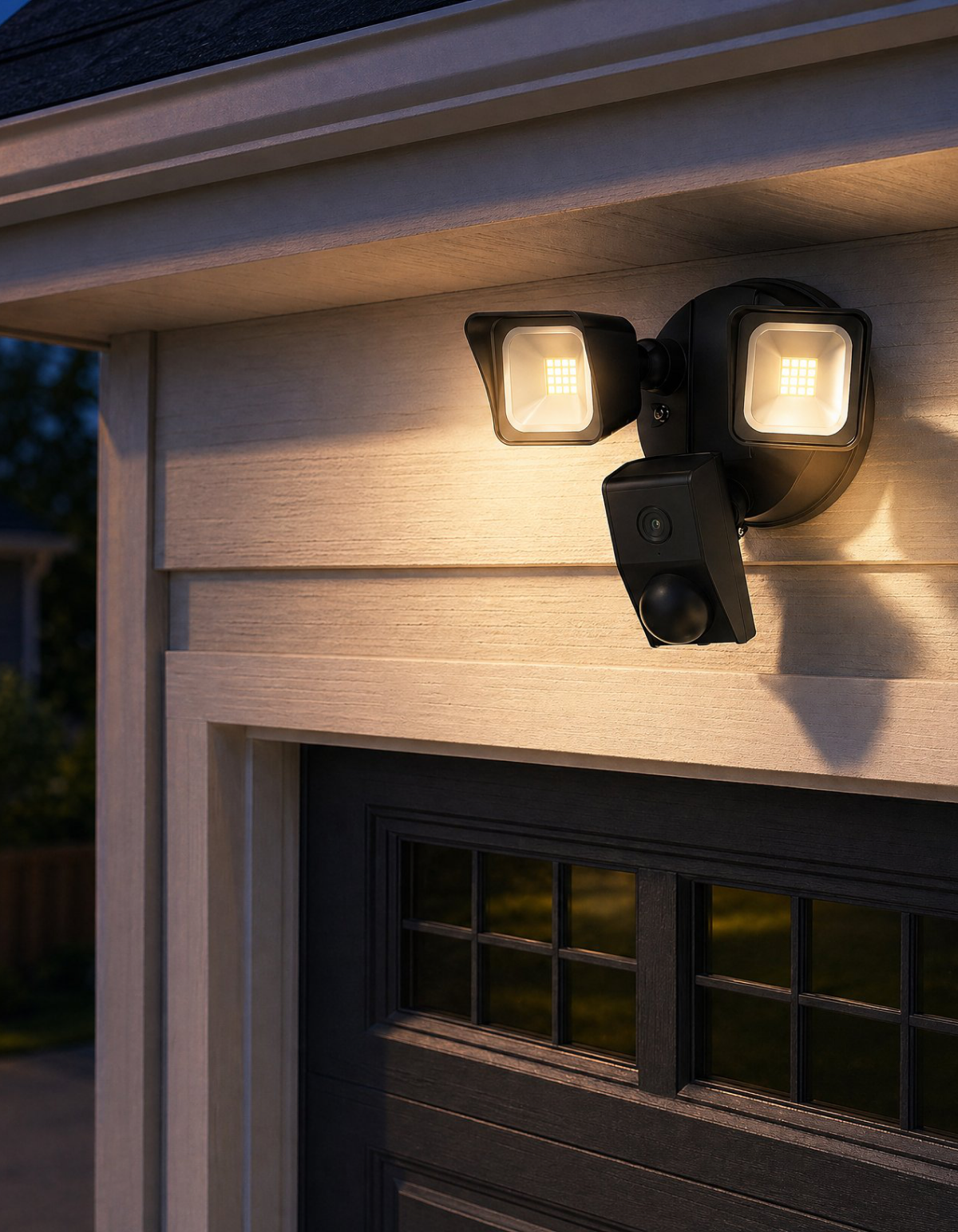 Fortis Slim 2-Head Security Light, Black - Black#Finish_Black