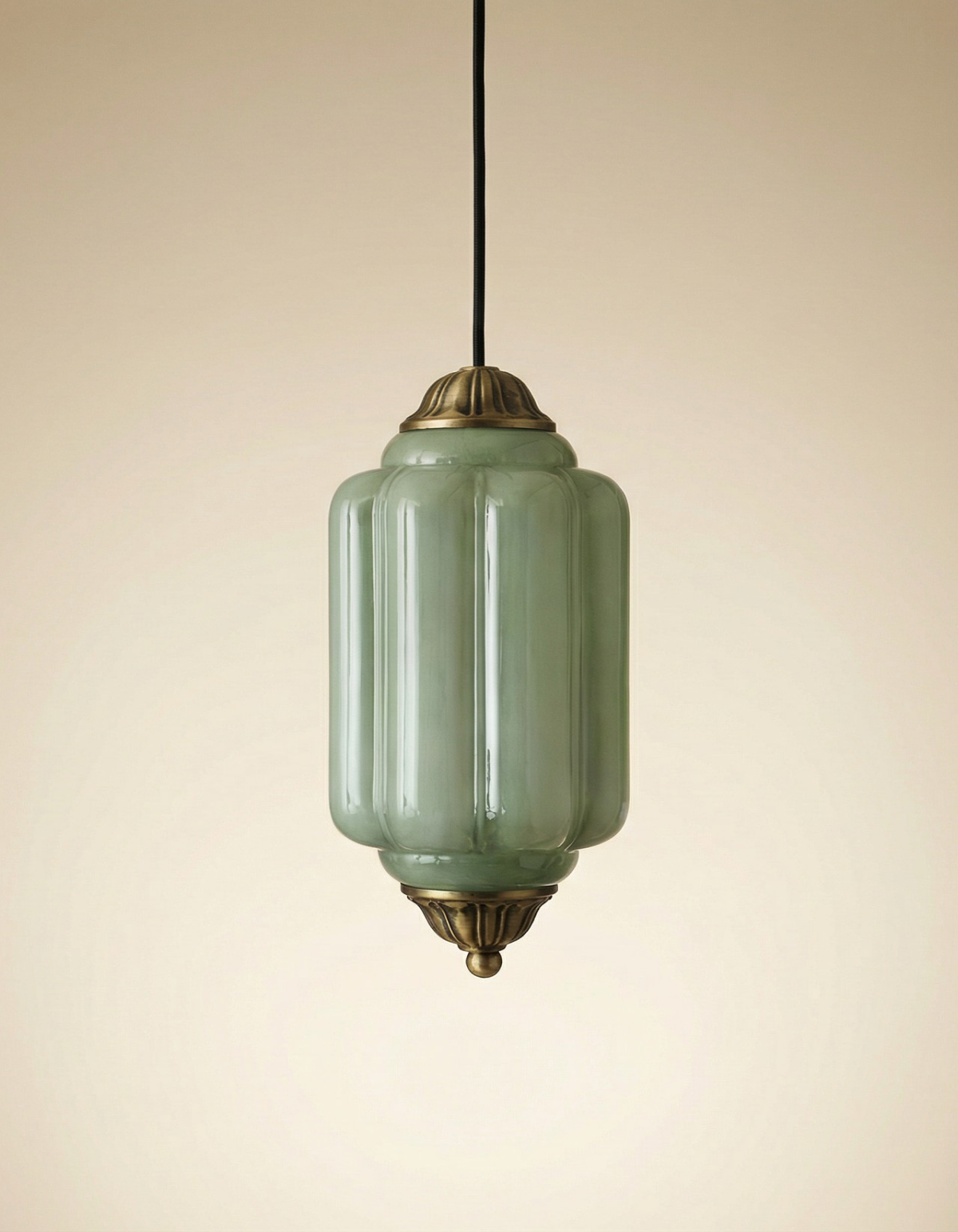 Celeste 1-Light Pendant (9 in.) - Green Finish, Frosted White & Tinted Glass#Finish_Green Finish, Frosted White & Tinted Glass