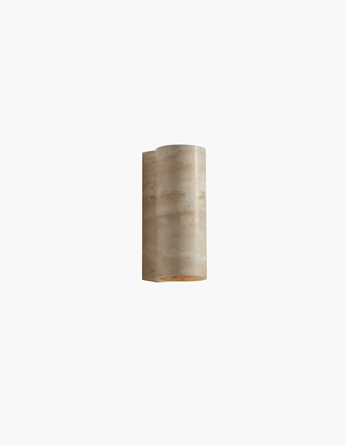 TOR 11-in. Cylindrical Wall Sconce, Travertine Finish