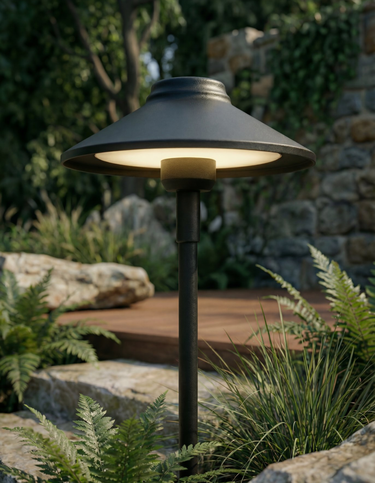 EVENING 18-in. Path Light – Black - Black#Finish_Black
