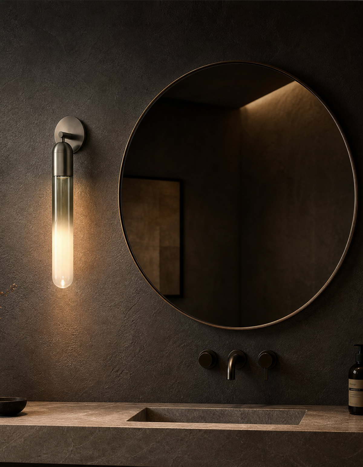 Hawthorne 24-in. Wall Sconce - HWTHN-WS1-BKSM