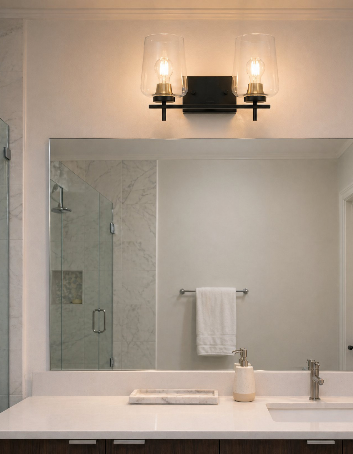GILA 2-Light Vanity - Black#Finish_Black