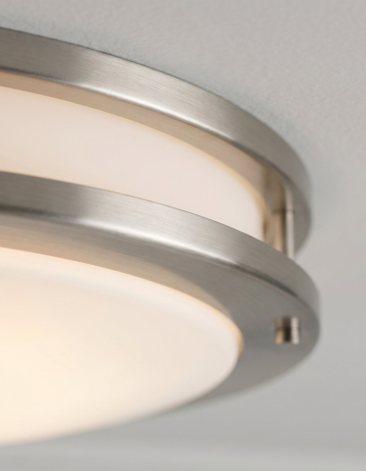 DAWN 12" double ring flush mount - Brushed Nickel#Finish_Brushed Nickel