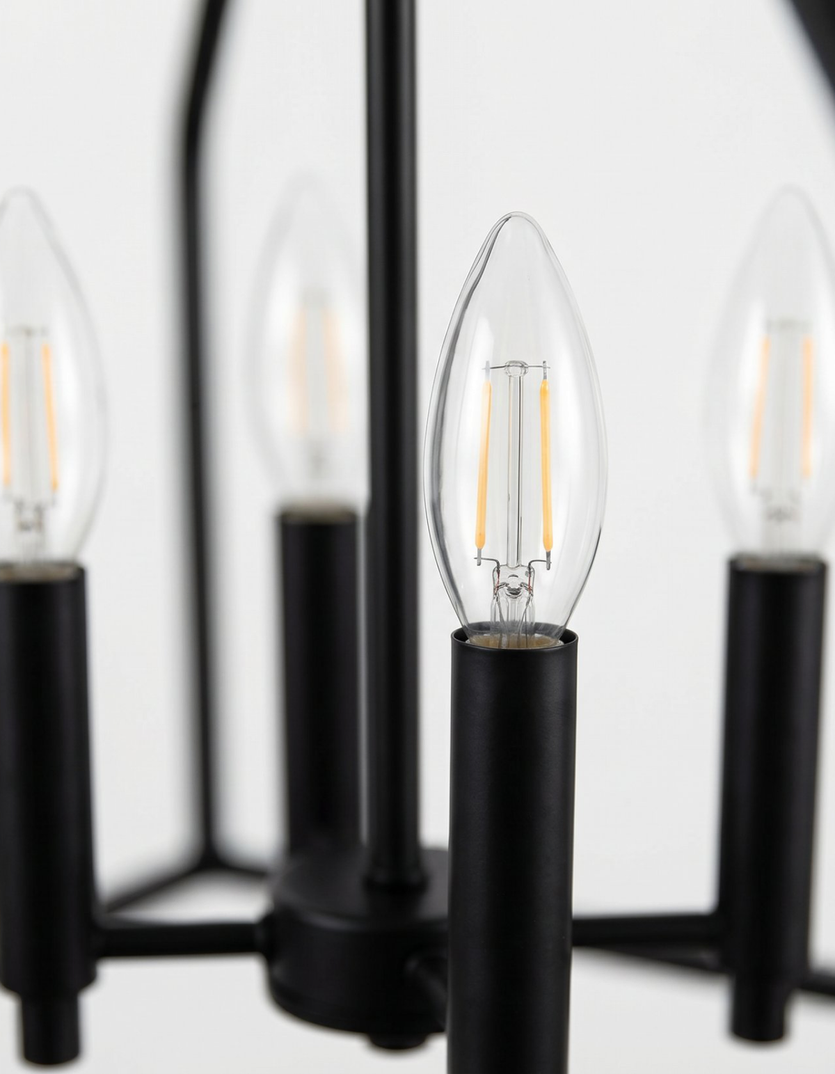 Kindle 4-Light Pendant - Black Finish, Clear Glass#Finish_Black Finish, Clear Glass