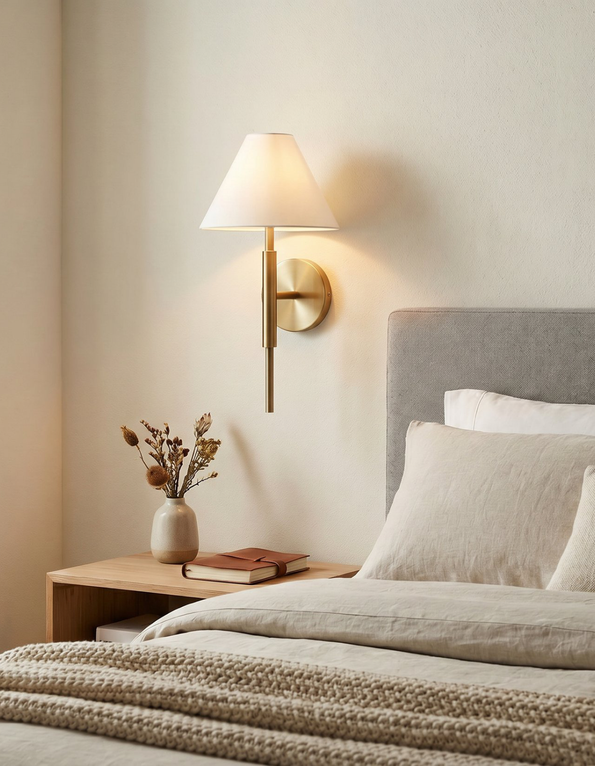 Parlor 1-Light Wall Sconce - Satin Gold#Finish_Satin Gold