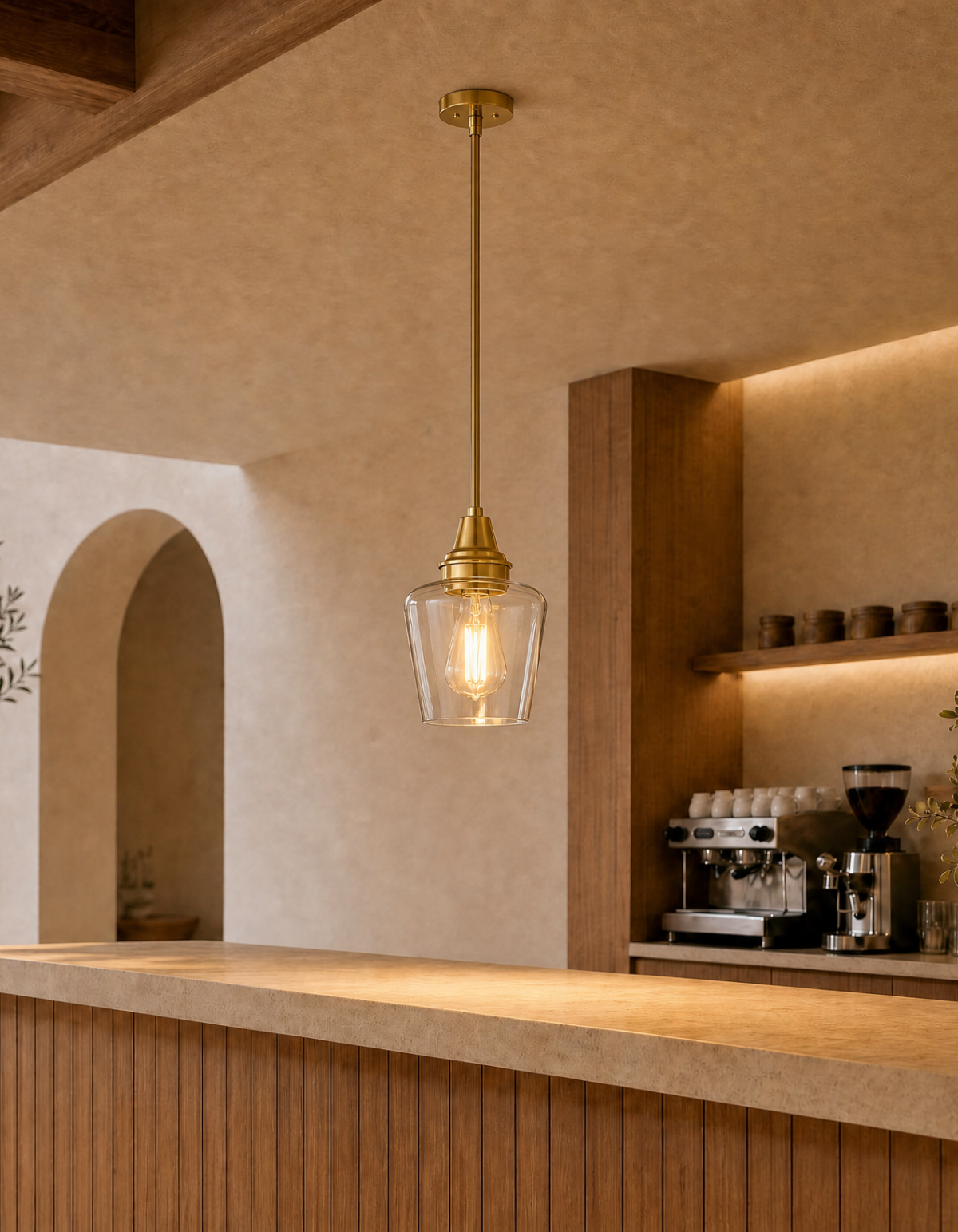 GILA 1-Light Pendant - Satin Gold#Finish_Satin Gold
