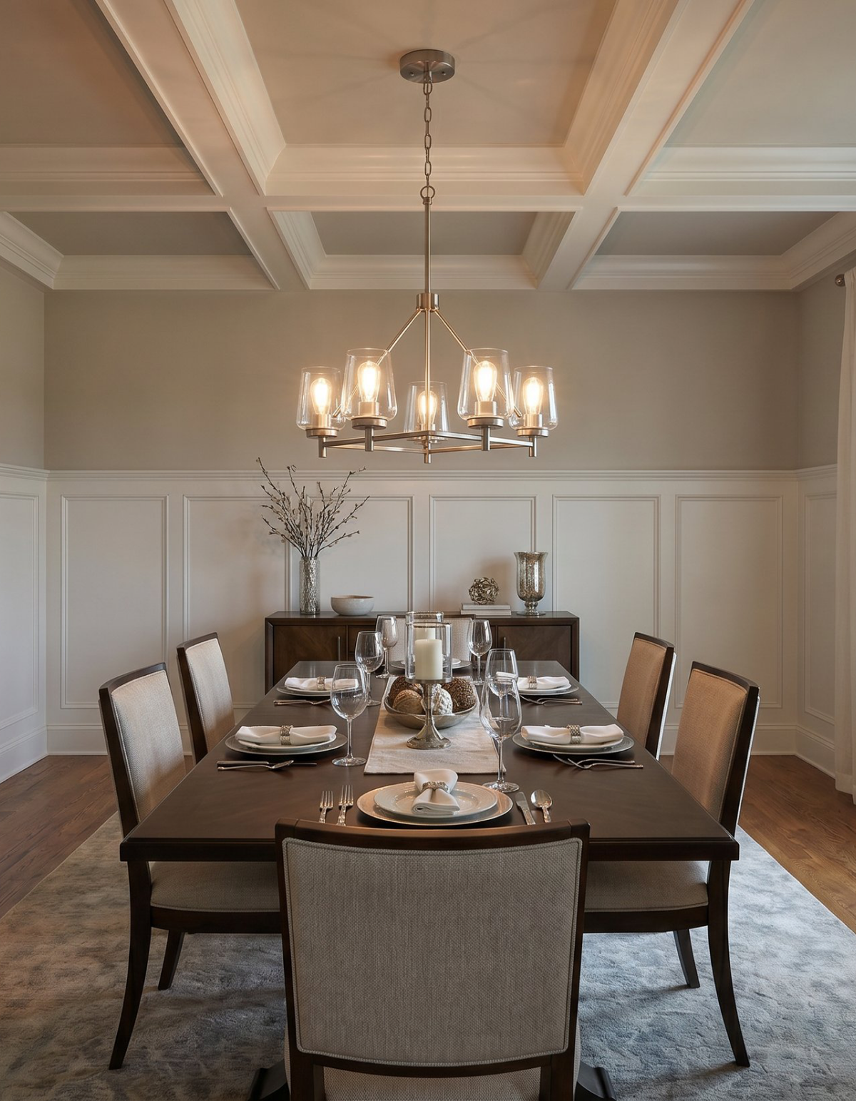 GILA 5-Light Chandelier - Brushed Nickel#Finish_Brushed Nickel