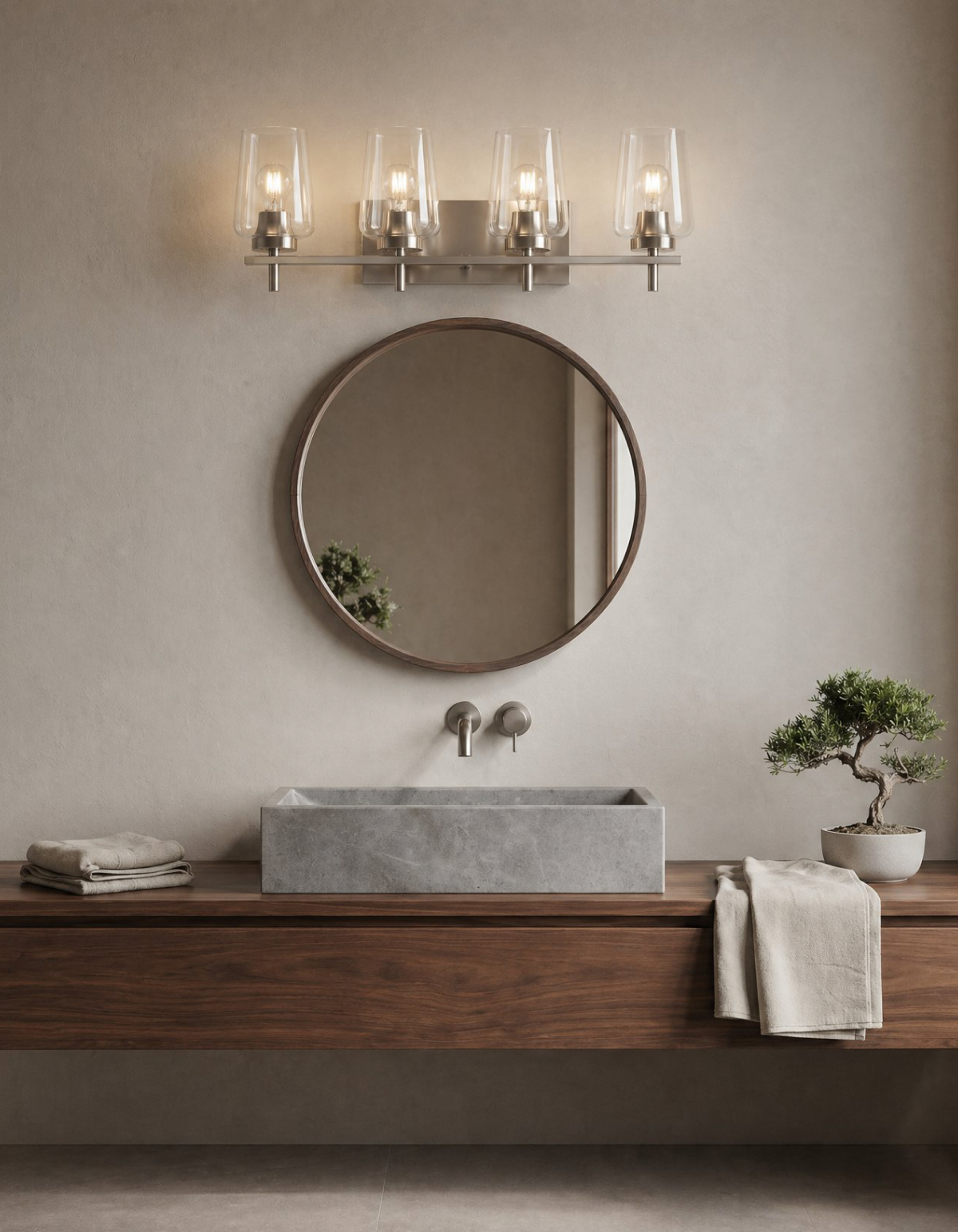 GILA 4-Light Vanity - Brushed Nickel#Finish_Brushed Nickel
