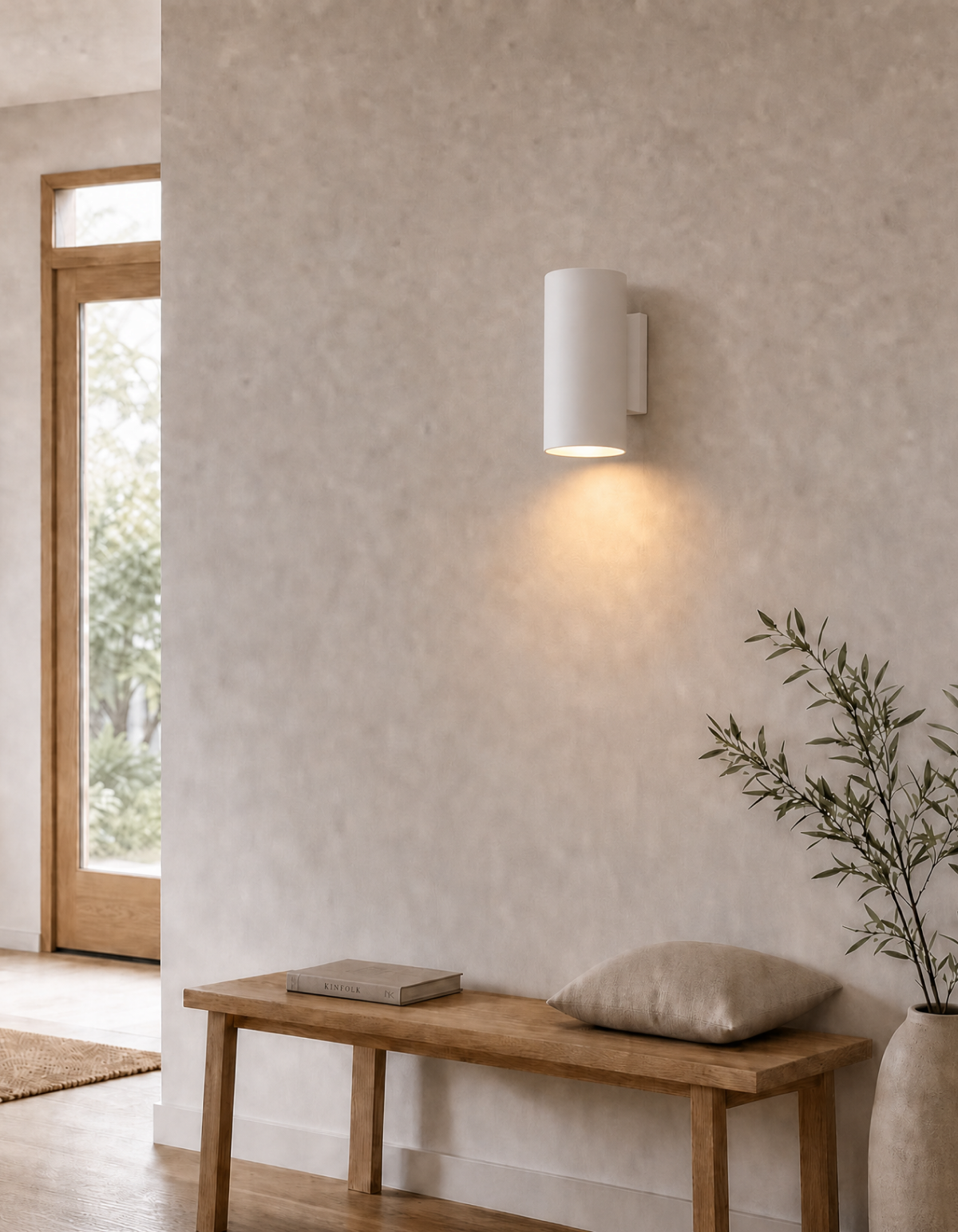PIONEER 1-Light Outdoor Up/Down Wall Sconce - White#Finish_White