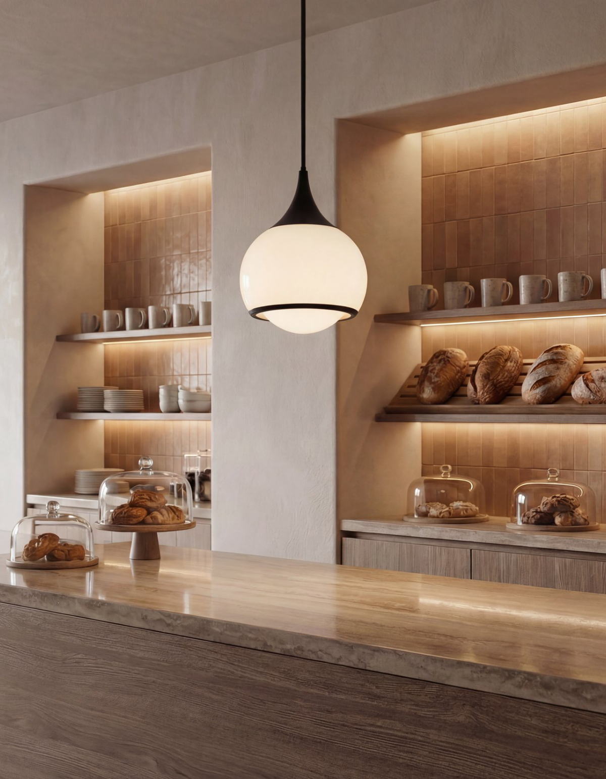 Opal 1-Light Pendant - Black#Finish_Black
