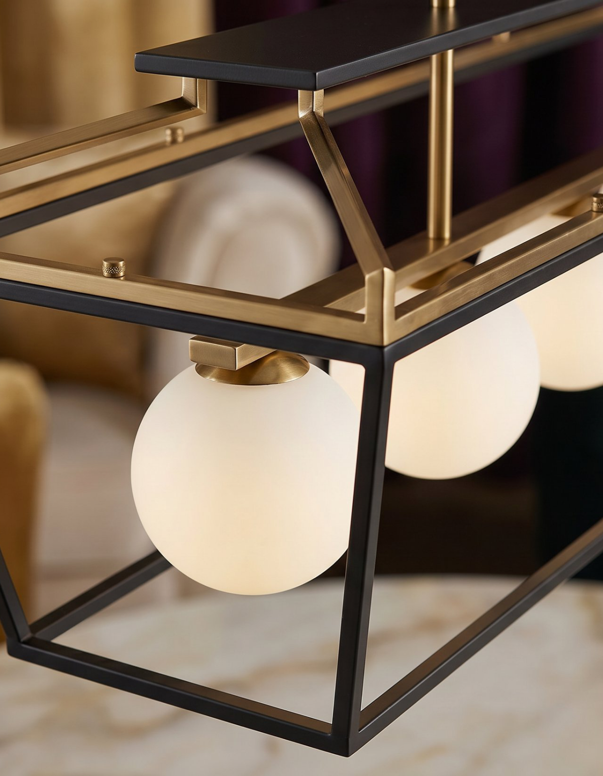 Sorelle 5-Light Linear Chandelier - SORL-LC5-SGBK