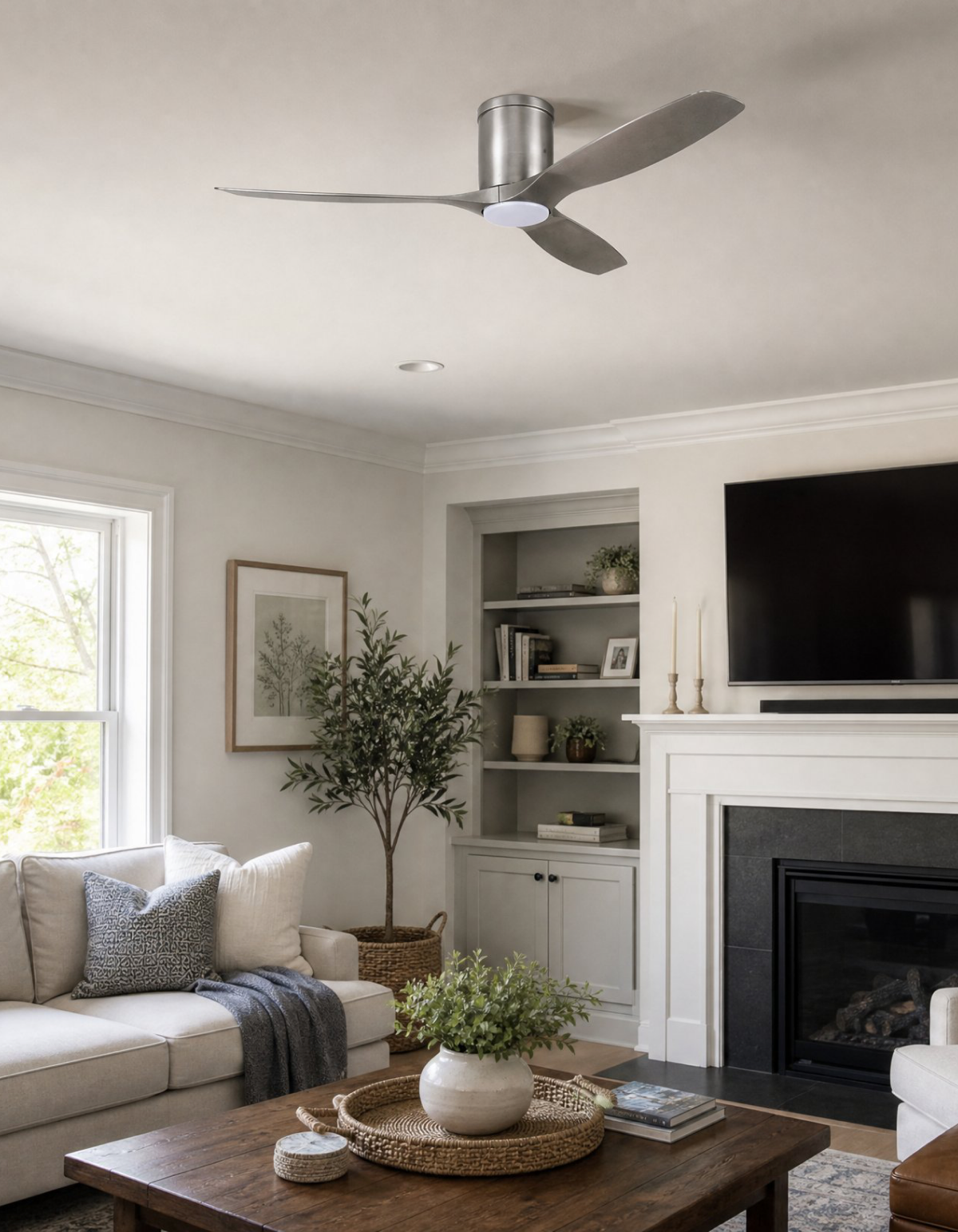 Savannah 52-in. Ceiling Fan - Brushed Nickel & Silver#Finish_Brushed Nickel & Silver