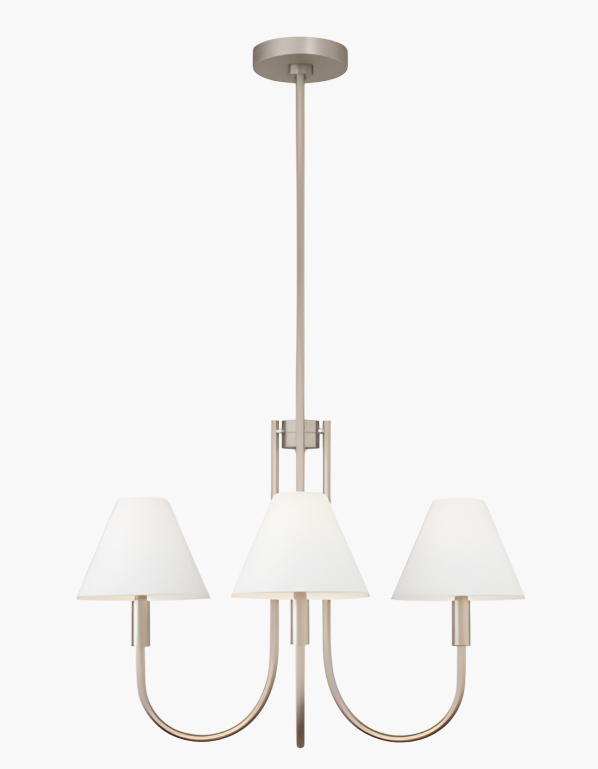 Parlor 3-Light Chandelier - Brushed Nickel#Finish_Brushed Nickel