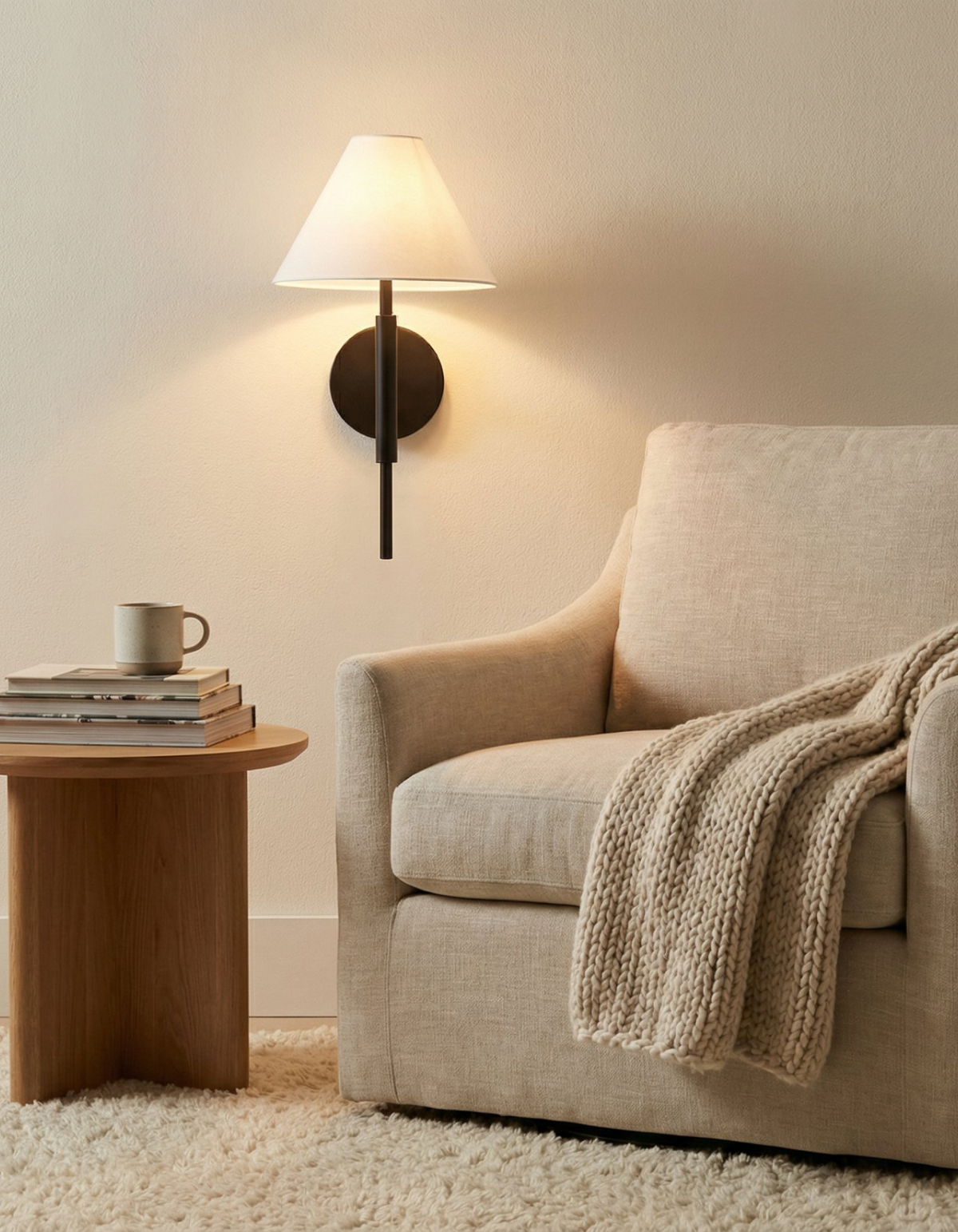 Parlor 1-Light Wall Sconce - Black#Finish_Black
