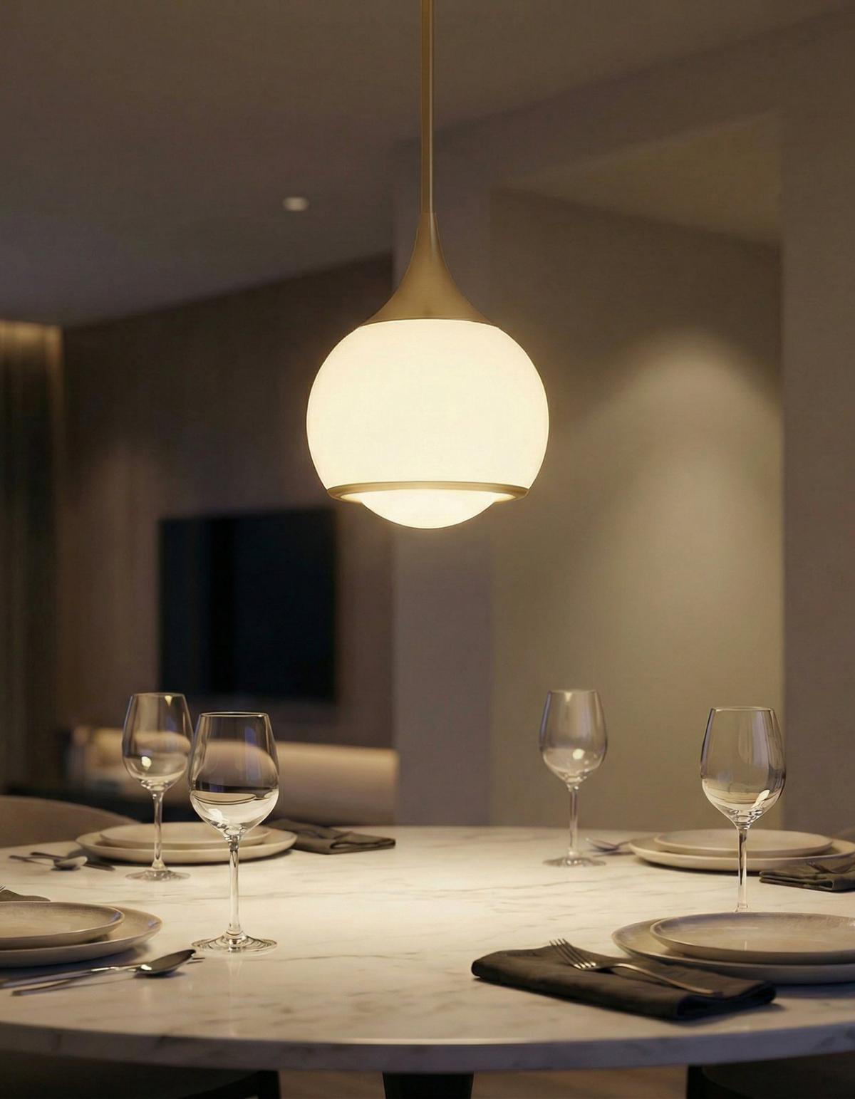 Opal 1-Light Pendant - Satin Gold#Finish_Satin Gold