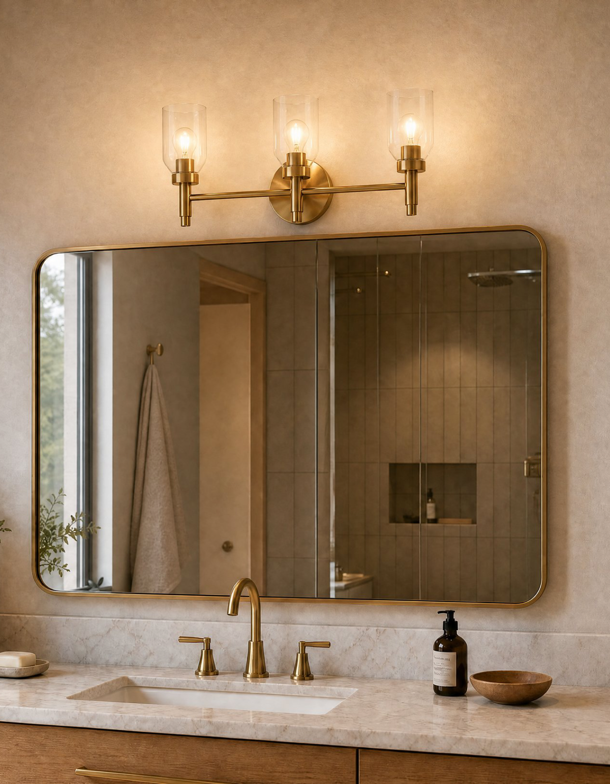 Kindle 3-Light Vanity Light - Satin Gold#Finish_Satin Gold