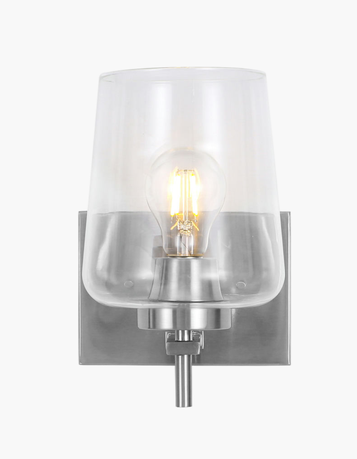 Gila Hallway Wall Sconce - Chrome Finish, Clear Glass#Finish_Chrome Finish, Clear Glass