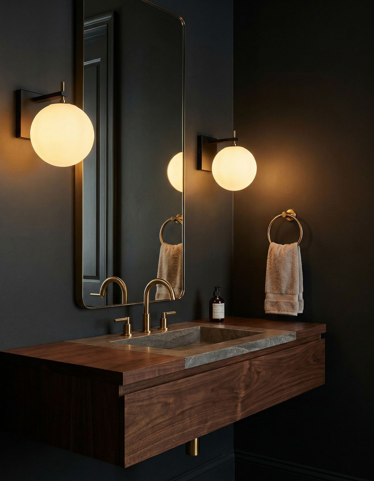 Capella 1-Light Bathroom Wall Sconce - CPLA-WS1-BKSG