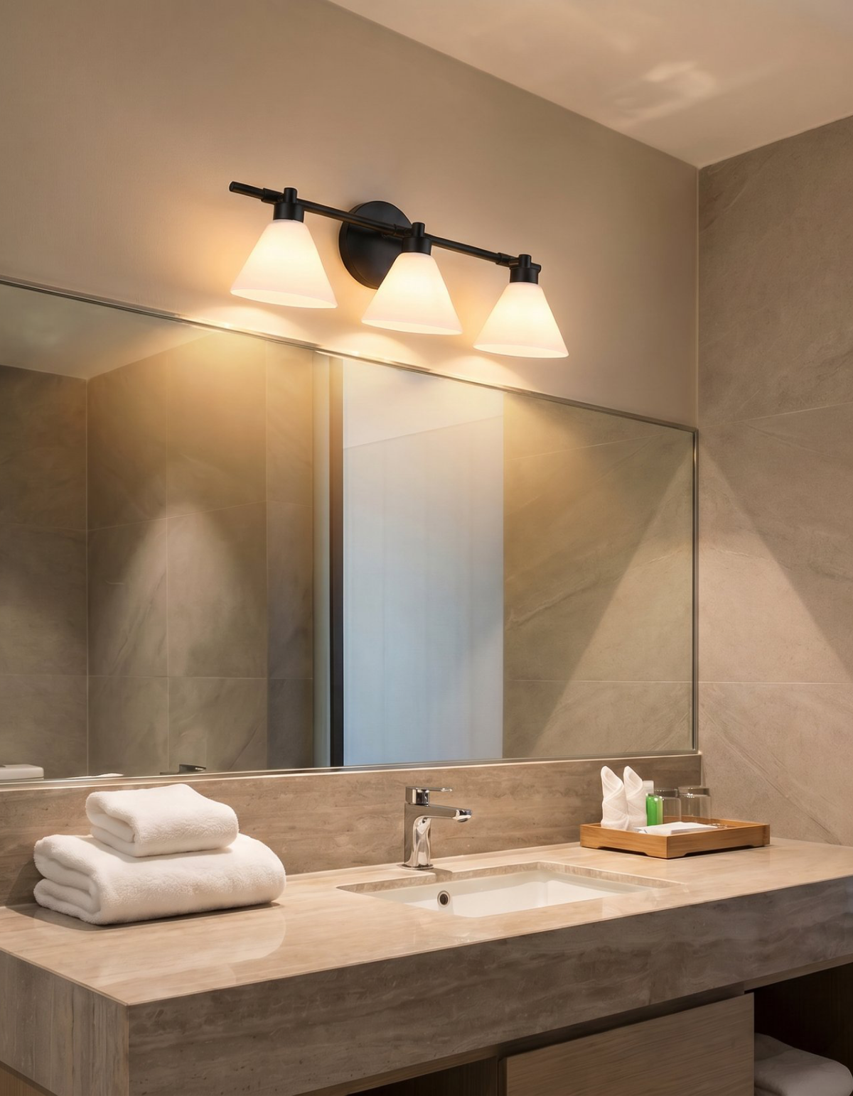 Maren 3-Light Vanity Light - MARN-V3-C-BKF