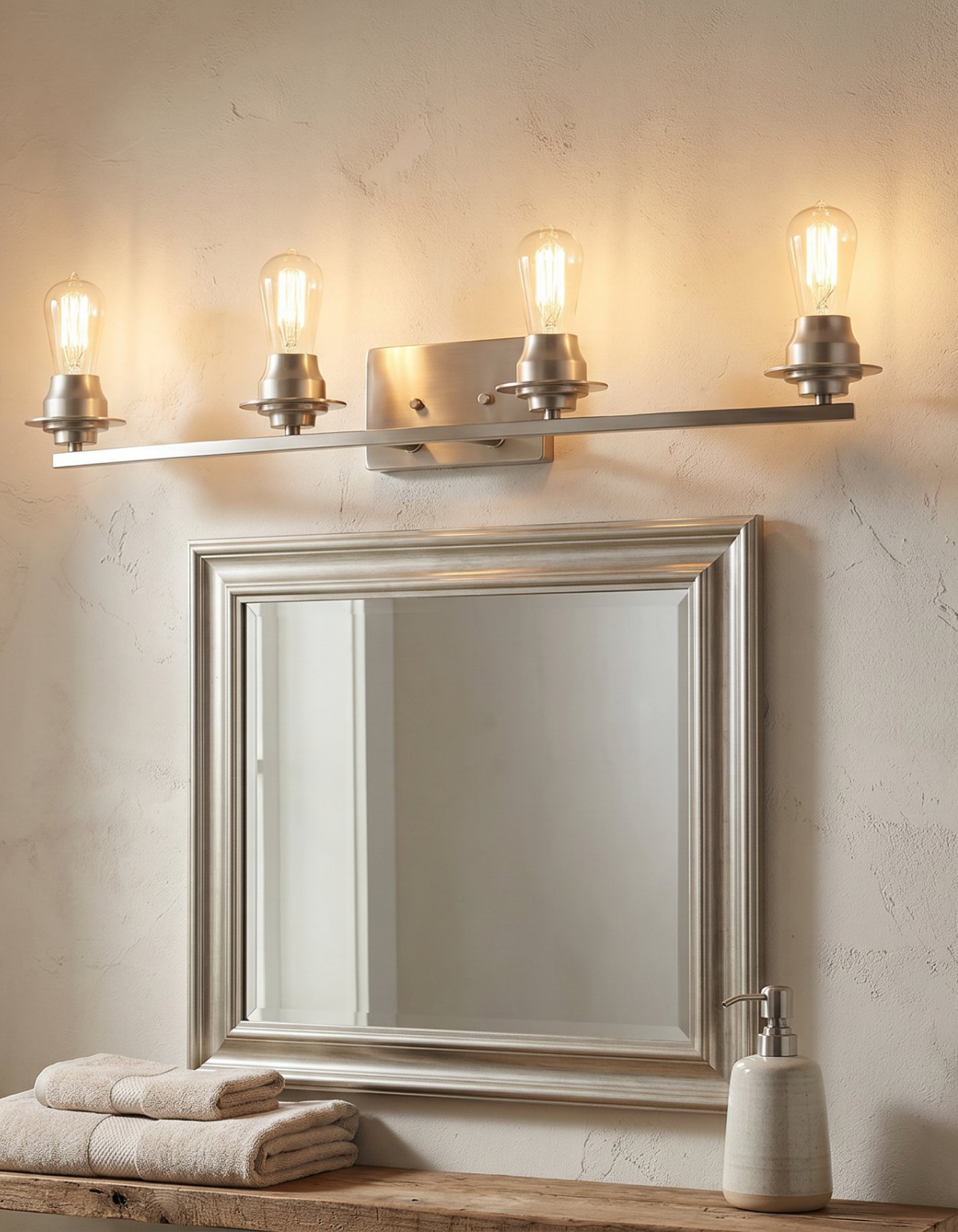 Foundry 4-Light Vanity Light - Brushed Nickel#Finish_Brushed Nickel