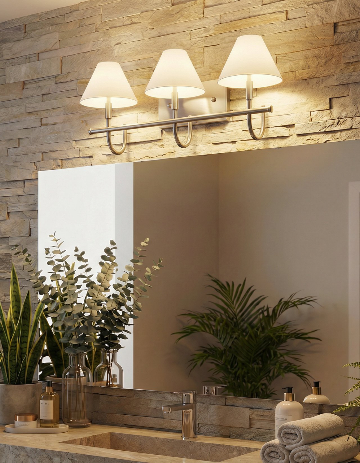 Parlor 3-Light Vanity Light - Brushed Nickel#Finish_Brushed Nickel