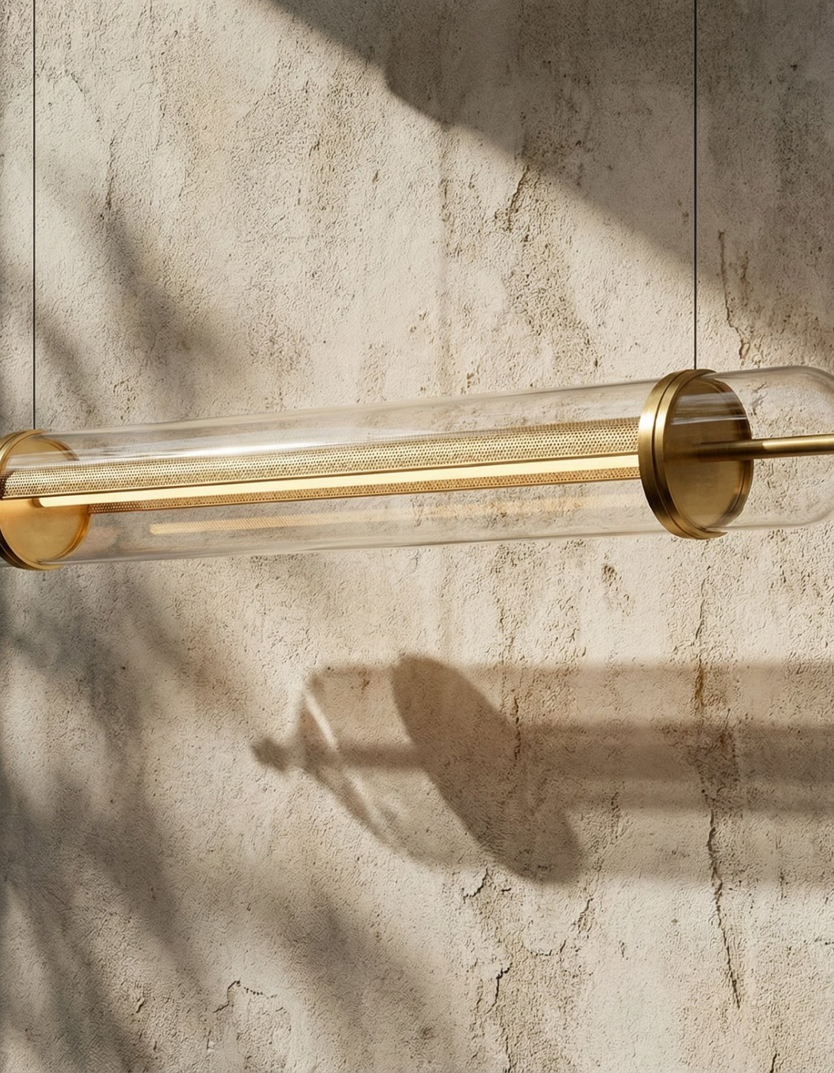 Calder 61-in. Linear Chandelier - Brushed antique brass#Finish_Brushed antique brass