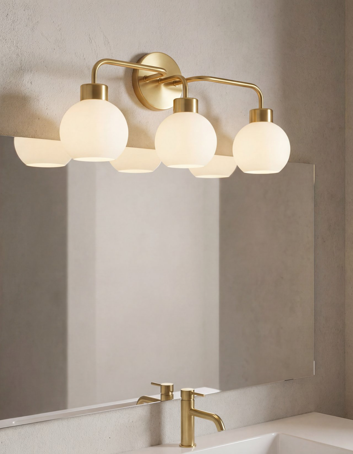 Opal 3-Light Vanity Light - Satin Gold#Finish_Satin Gold
