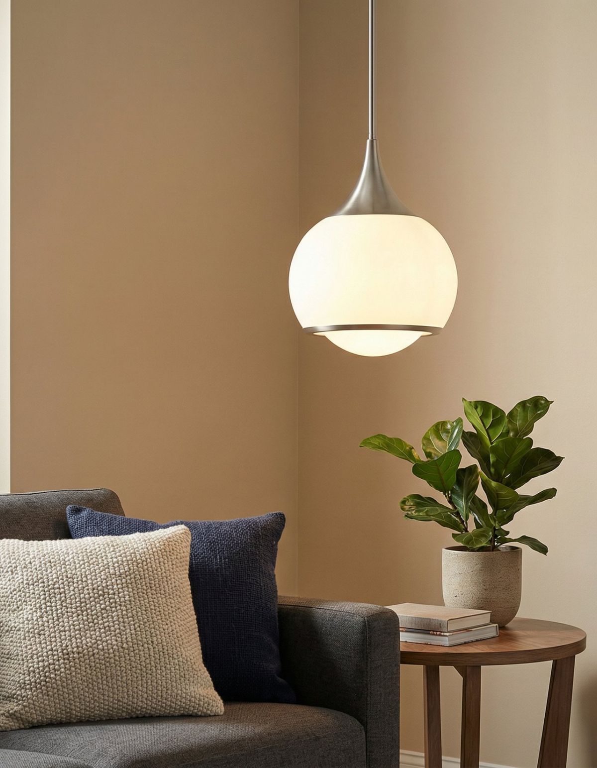 Opal 1-Light Pendant - Brushed Nickel#Finish_Brushed Nickel